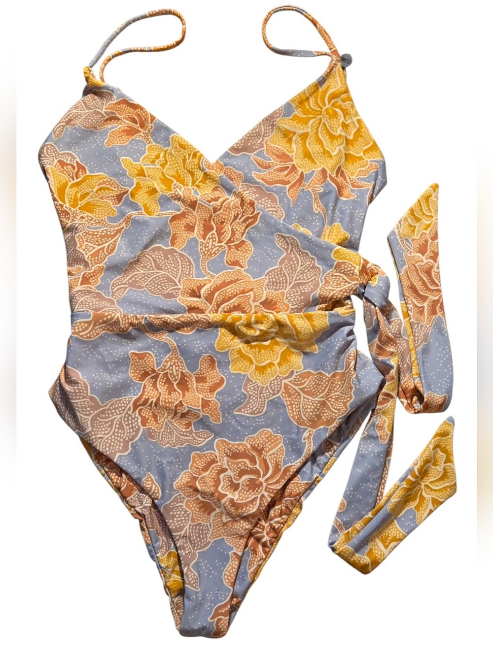Amuse Society Genevieve One Piece Swimsuit Floral Cheeky XS NWT